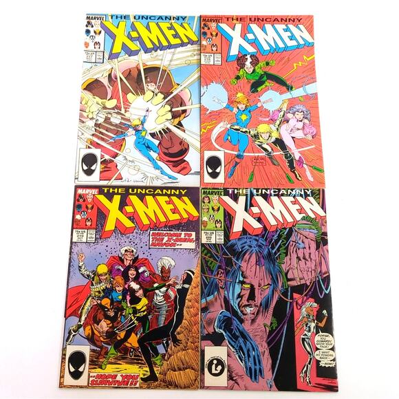 Uncanny X-Men Lot 217 Dazzler Joins 218 219 220 VF FN 1987 Marvel Comics Bronze - Picture 1 of 2